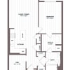 Floor plan: 1 Bed/1 Bath Den - AD6 Bldg D