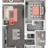 Floor plan: A2-The Painter | 739 SF