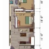 Floor plan: smaller 2x1