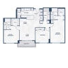 Floor plan: 2/2 PENTHOUSE