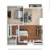 Floor plan: 1BR/1BA