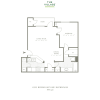 Floor plan: One Bedroom 806
