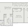 Floor plan: 2 BR