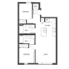 Floor plan: 2x2 - B1