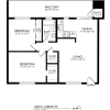 Floor plan: 2 Bed 1 Bath