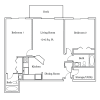 Floor plan: 2 Bedroom 2 Bathroom Large