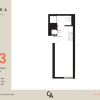 Floor plan: Studio - 269 sqft
