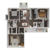 Floor plan: 3 bed/2 bath   Seville