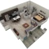 Floor plan: 1 BR Grand Courtyard