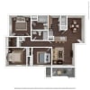 Floor plan: 3 Bedroom