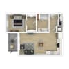 Floor plan: 1x1 B