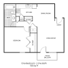 Floor plan: 1x1ArT1 - 1X1 Renovated