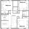 Floor plan: Beautiful Three Bedroom Units! ALL UTILITIES INCLUDED!!!
