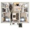 Floor plan: Two Bedroom Two Bath