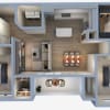 Floor plan: 2 Bedroom 2 Bathroom