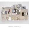 Floor plan: 2 Bedroom