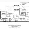 Floor plan: 3 Bedroom/2 Bath B
