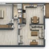Floor plan: 2 Bedroom, 1 Bath