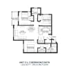 Floor plan: Three Bedroom - C-L