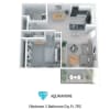 Floor plan: 1 Bedroom 1 Bathroom