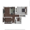 Floor plan: 1x1B