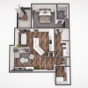 Floor plan: 1x1 819sf Classic