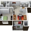 Floor plan: 1 Bedroom 1 Bath