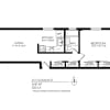 Floor plan: 21 Logan 1 bed 1 bath