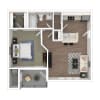 Floor plan: Ash - 1x1 Upgrade