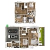 Floor plan: 4B Townhome
