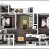 Floor plan: 2 Bedroom Furnished