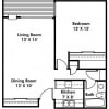Floor plan: 1 Bed 1 Bath