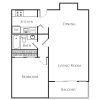 Floor plan: 1 Bedroom Large