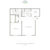 Floor plan: One Bedroom 731
