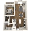 Floor plan: A6-795sf-FinishIV