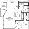 Floor plan: B1 2 Bedroom 1 Bath 978sf