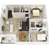 Floor plan: Two Bed, Two Bath B