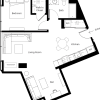Floor plan: 1 Bed/1 Bath-I2