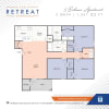 Floor plan: 3 Bedroom