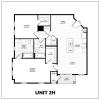 Floor plan: 2 Bed/2 Bath-2H