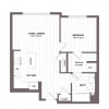 Floor plan: 1 Bed/1 Bath - A4 Bldg C