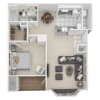 Floor plan: 1 Bed 1 Bath - A2