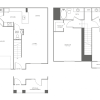 Floor plan: Two Bedroom Two and a Half Bath (1328 SF)