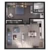 Floor plan: 1 Bedroom