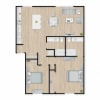 Floor plan: 2 Bed, 2 Bath