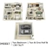Floor plan: Somerset Townhome with 2-Car Garage