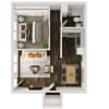 Floor plan: Traditional 1 Bedroom