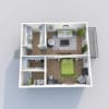 Floor plan: 1 Bedroom 1 Bathroom