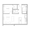 Floor plan: Open 1x1 - B6