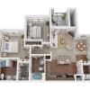 Floor plan: Two Bedroom B2A